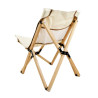 Salon de camping Wild Land pliant chaises en bambou et coton vue de dos