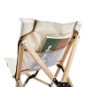 Salon de camping Wild Land pliant chaises en bambou et coton avec pochette de rangement