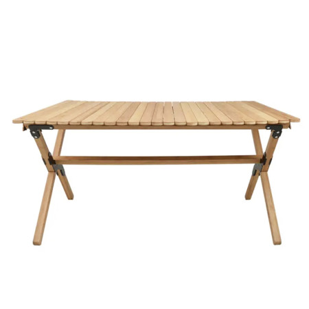 Salon de camping Wild Land pliant table en bambou plateau et pied