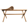 Salon de camping Wild Land pliant table en bambou avec plateau enroulable