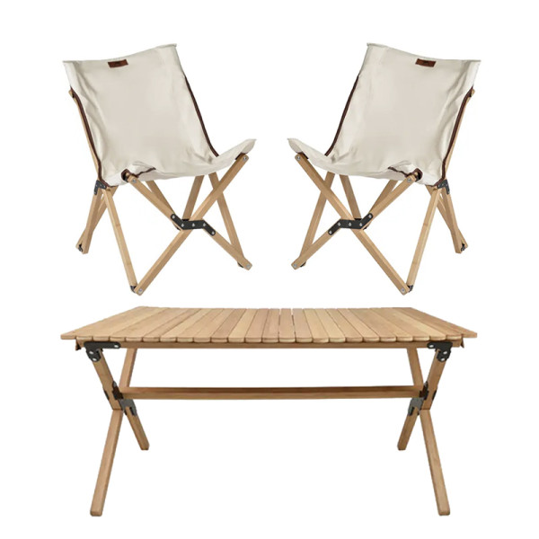 Salon de camping Wild Land pliant chaises et table en bambou