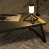 Mini-table bois et aluminium Wild Land avec lampe de camping