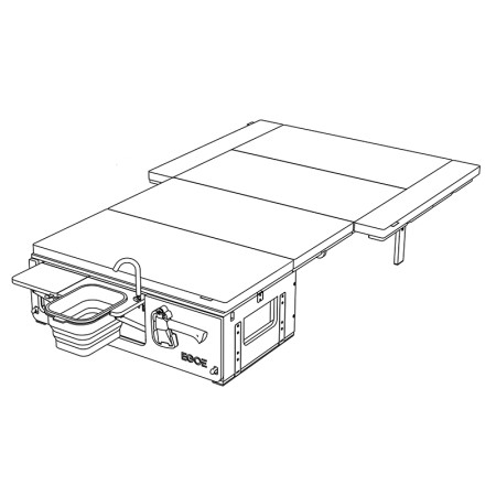 EGOE Nestbox Camper 200 avec lit dessin technique