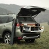 EGOE Nestbox Camper 200 prête à être dépliée dans Subaru Forester