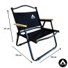 chaise de camping pliante aluminium et bois Black Tree dimensions