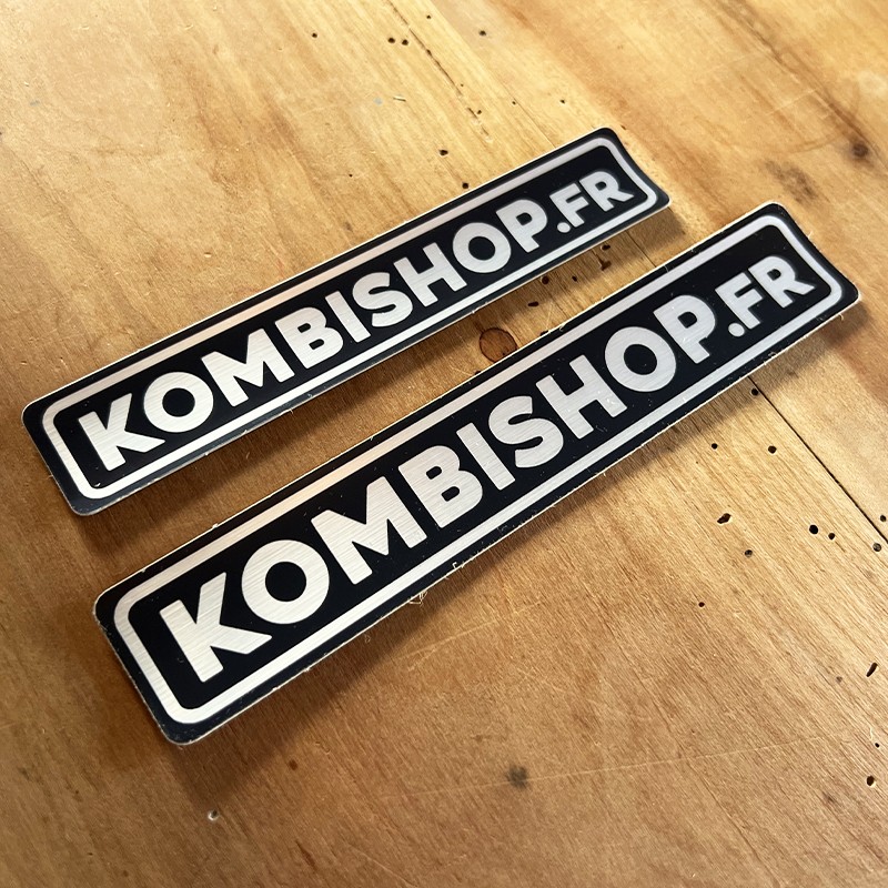 Sticker Kombishop argent noir