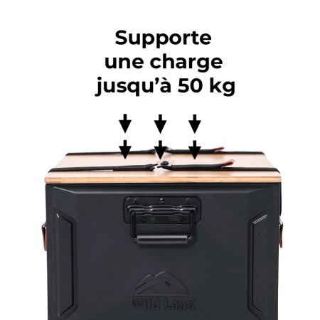 Storage Box Wild Land Boîte de stockage en aluminium, supporte 50 kg