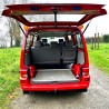 235 Transporter VW rouge pompier 1998 ACV coffre ouvert